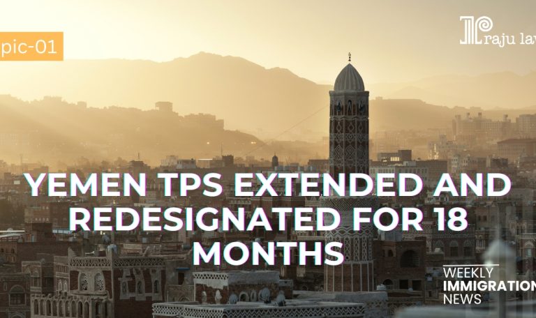 Yemen TPS Extended and Redesignated for 18 Months