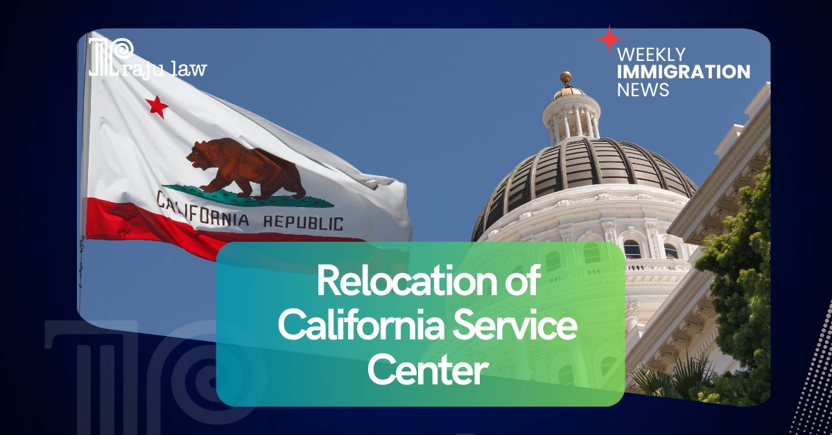 Relocation of California Service Center