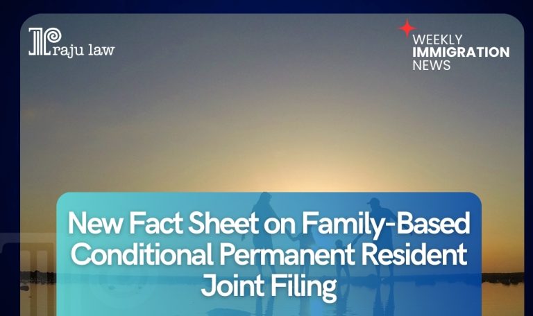 New Fact Sheet on Family-Based Conditional Permanent Resident Joint Filing