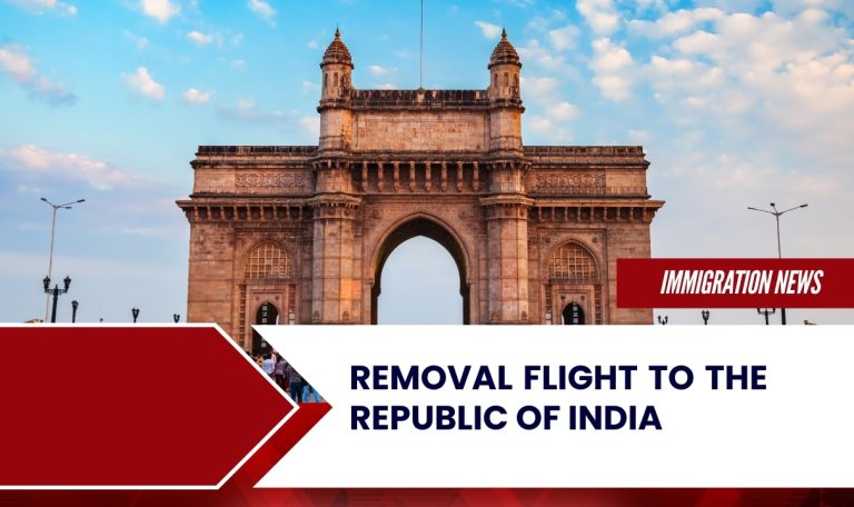 Removal Flight to the Republic of India