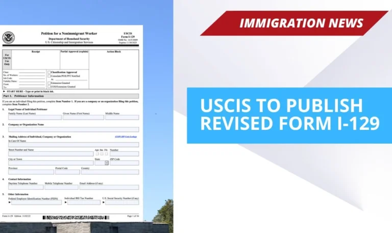 USCIS to Publish Revised Form I-129