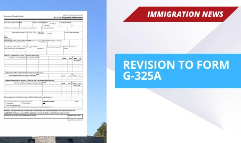 Revision to Form G-325A