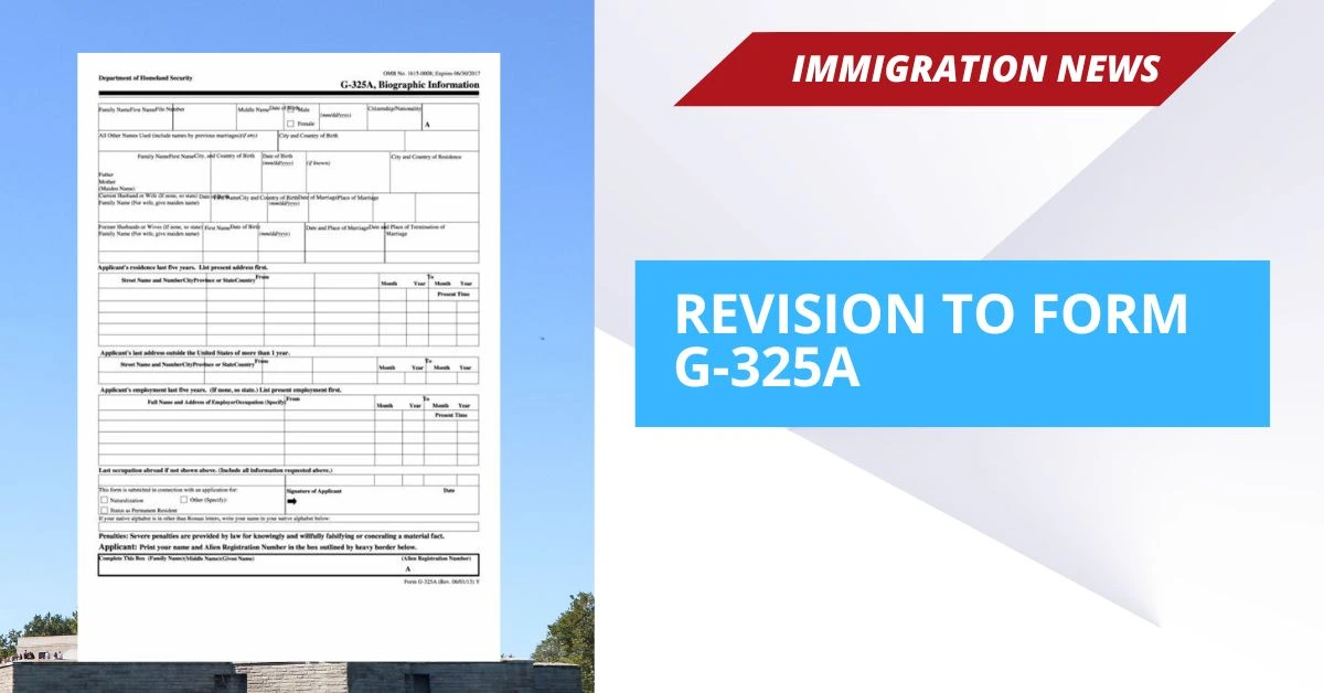 Revision to Form G-325A - Attorney Raju Mahajan & Associates