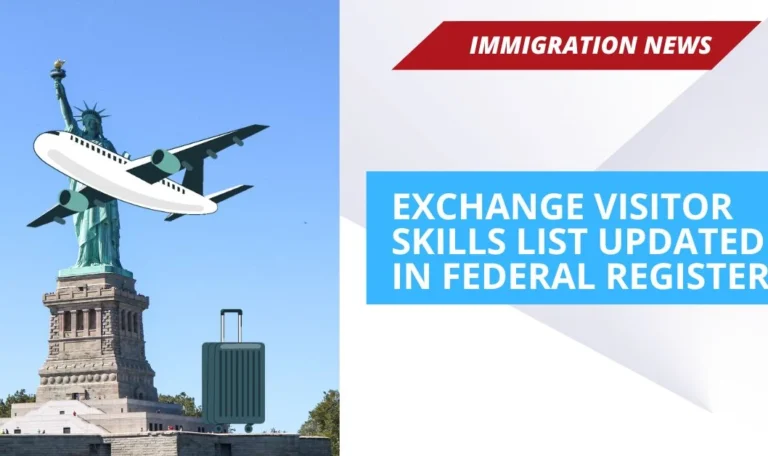 Exchange Visitor Skills List Updated in Federal Register