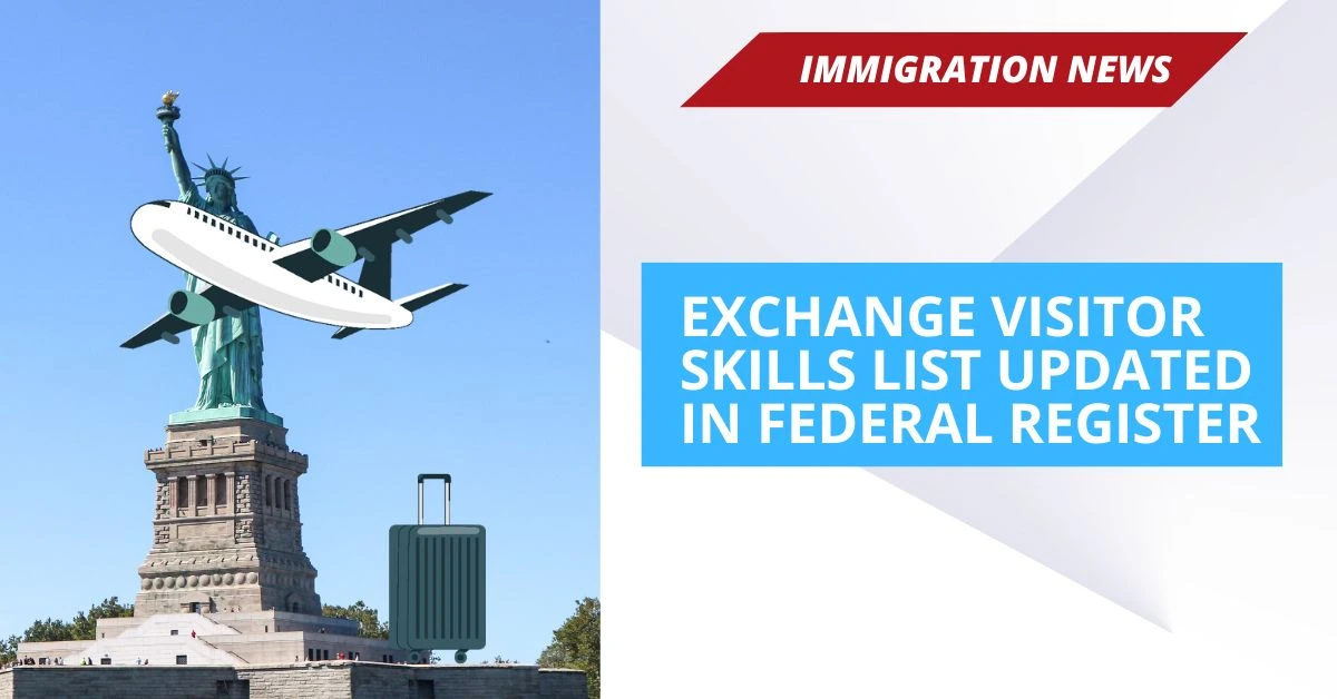 Exchange Visitor Skills List Updated in Federal Register