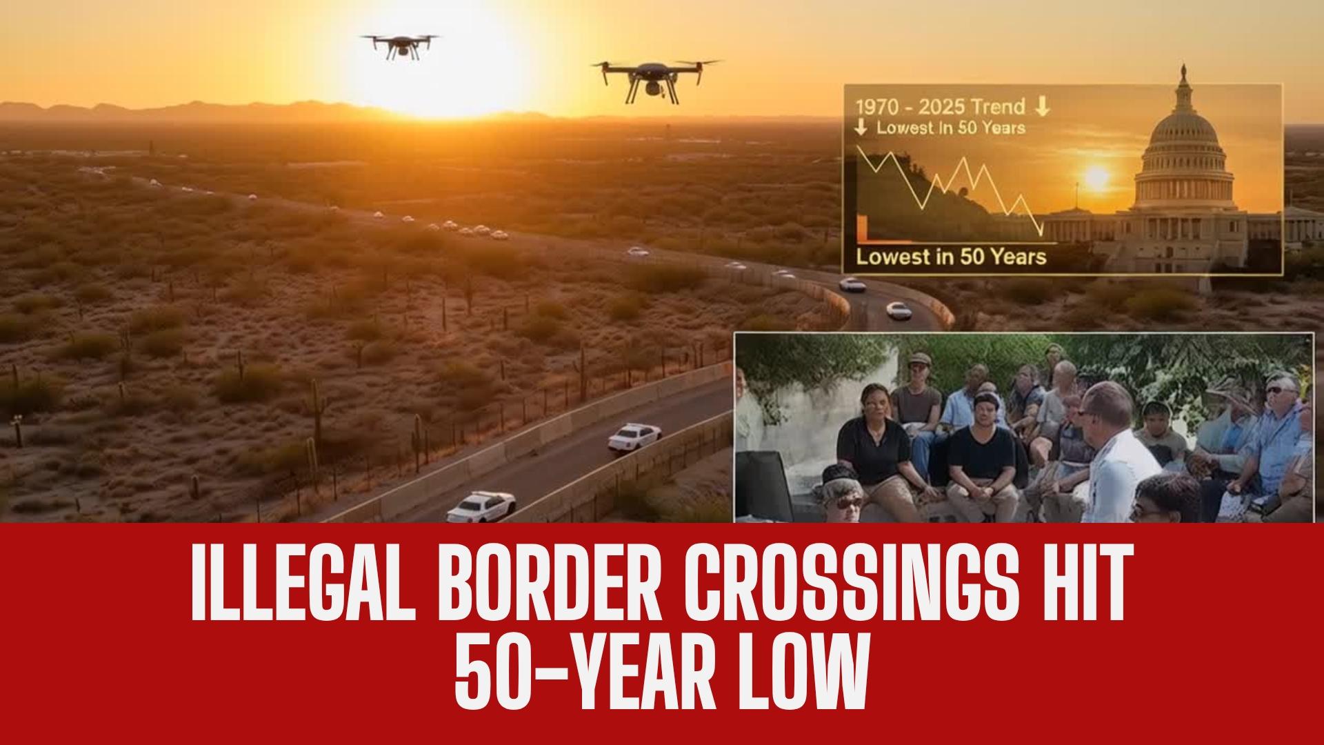 Illegal Border Crossings Hit 50-Year Low