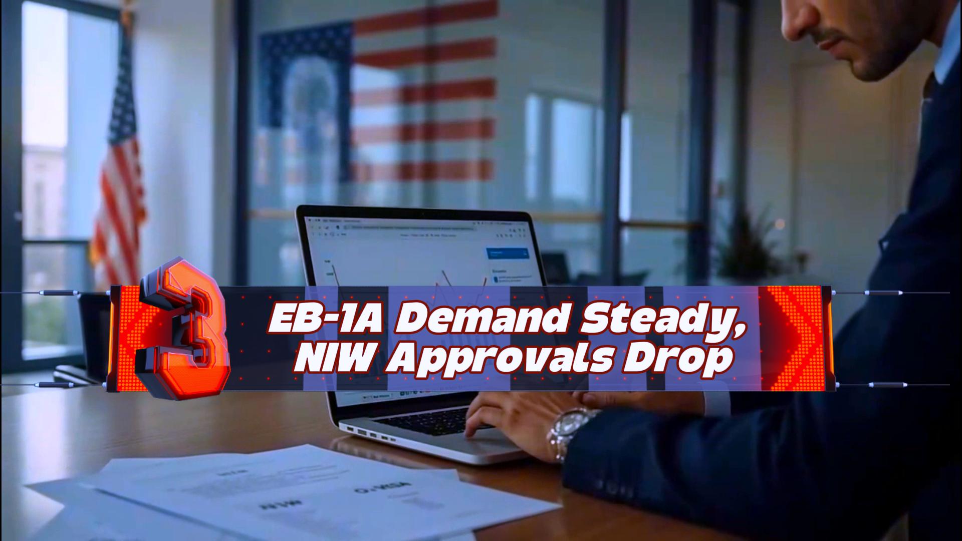 EB-1A Demand Steady, NIW Approvals Drop