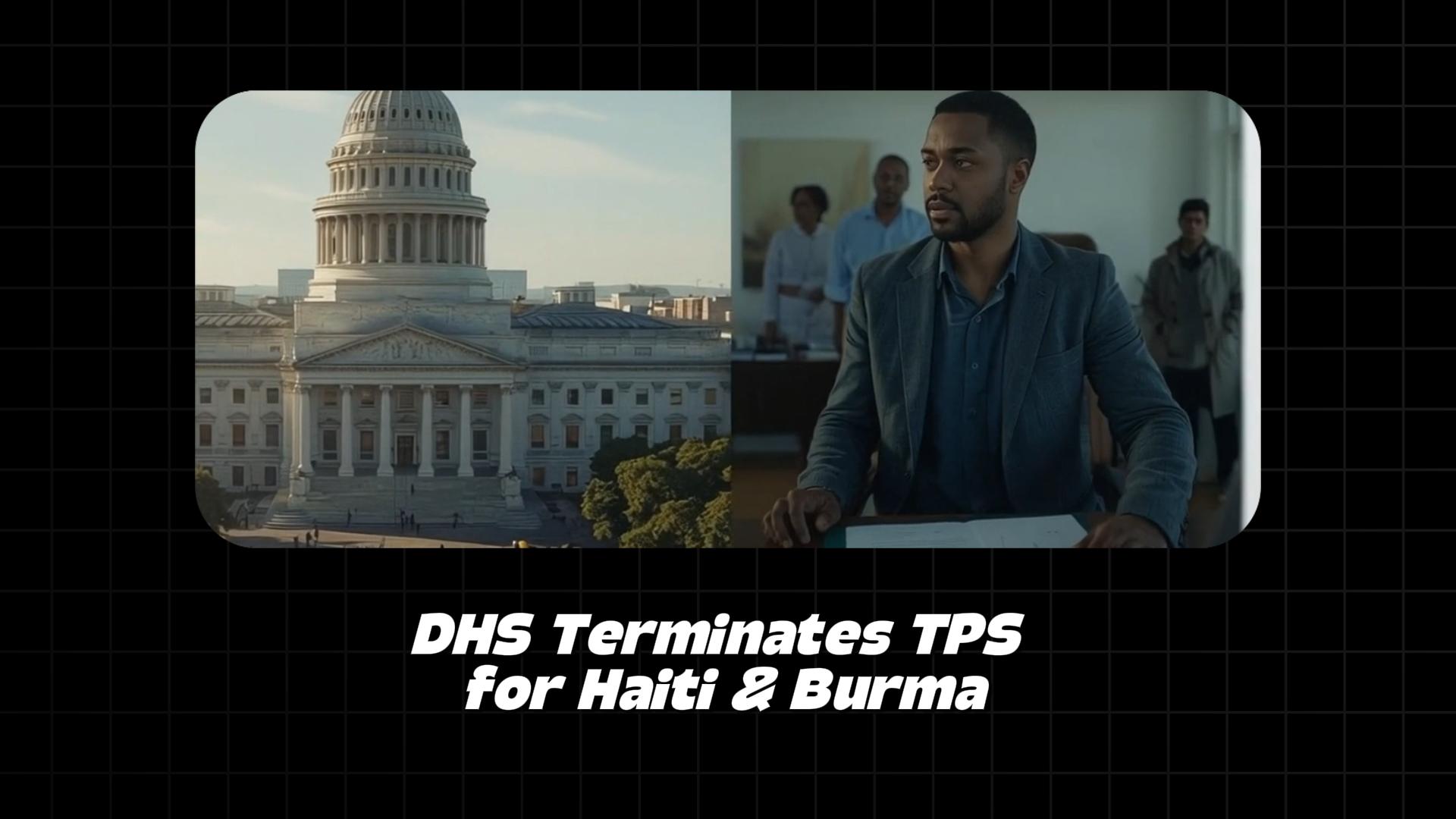 DHS Terminates TPS for Haiti and Burma