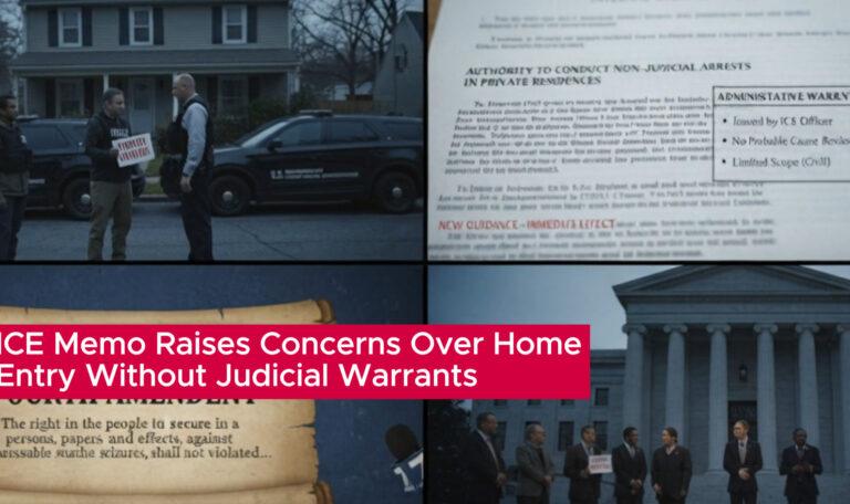 ICE Memo Raises Concerns Over Home Entry Without Judicial Warrants