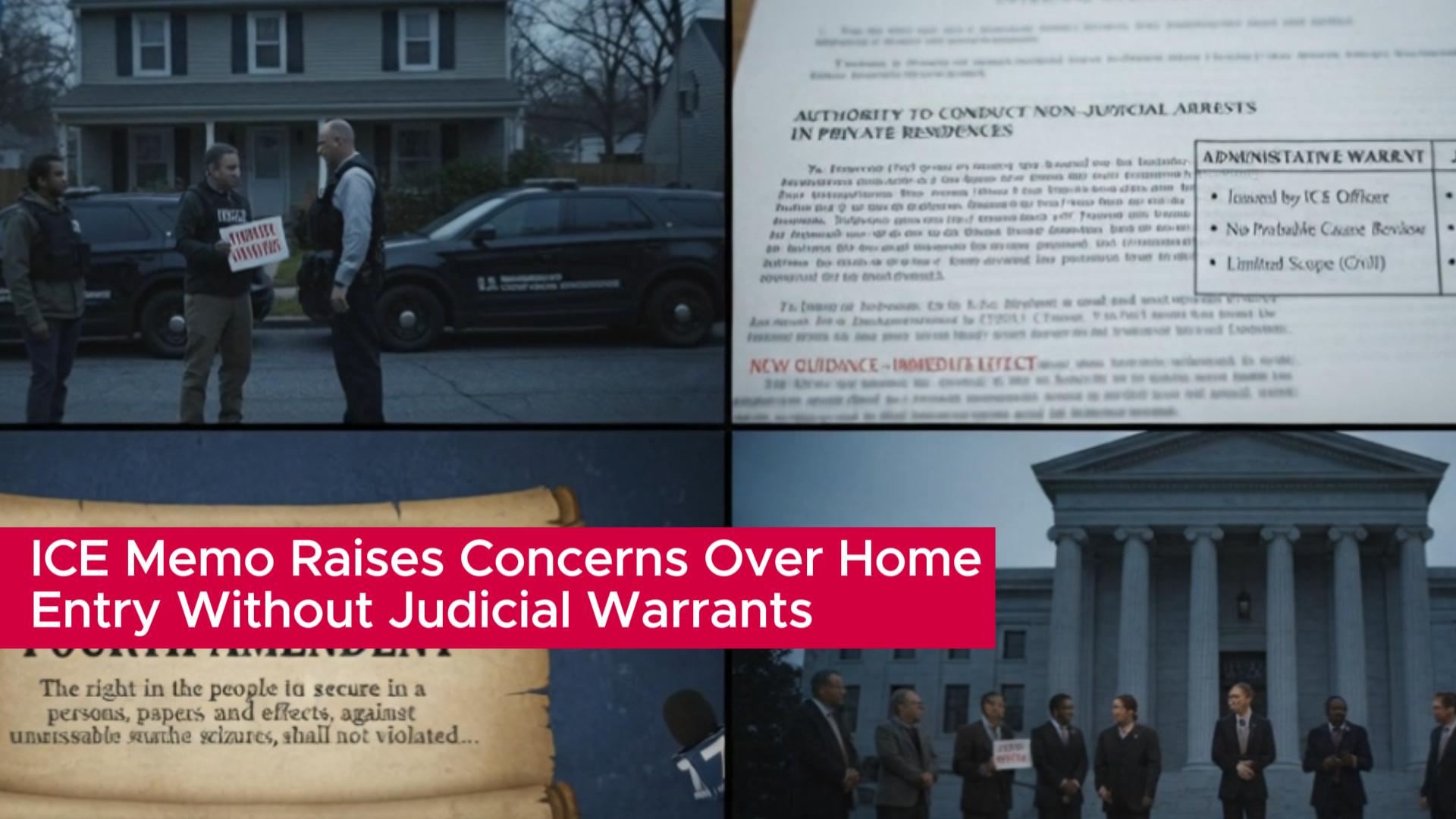 ICE Memo Raises Concerns Over Home Entry Without Judicial Warrants
