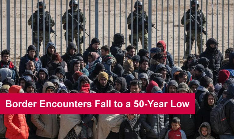 Border Encounters Fall to a 50-Year Low